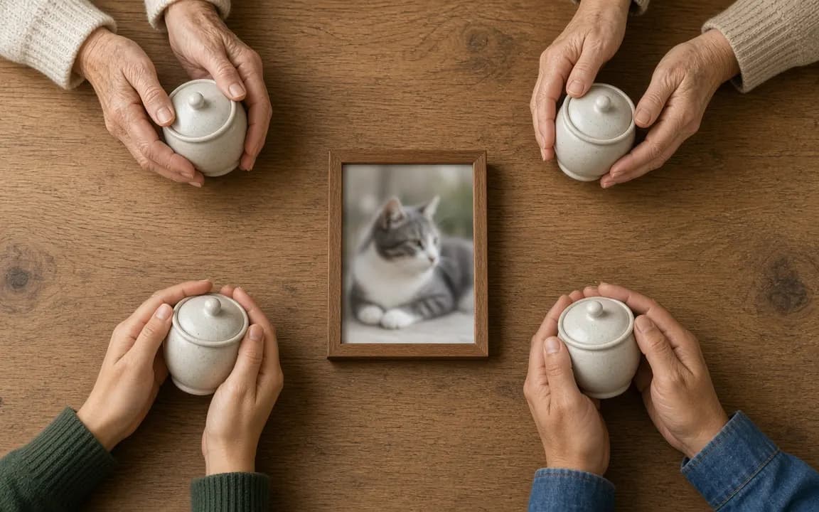 Sharing your cat's ashes fairly, down to the last pinch