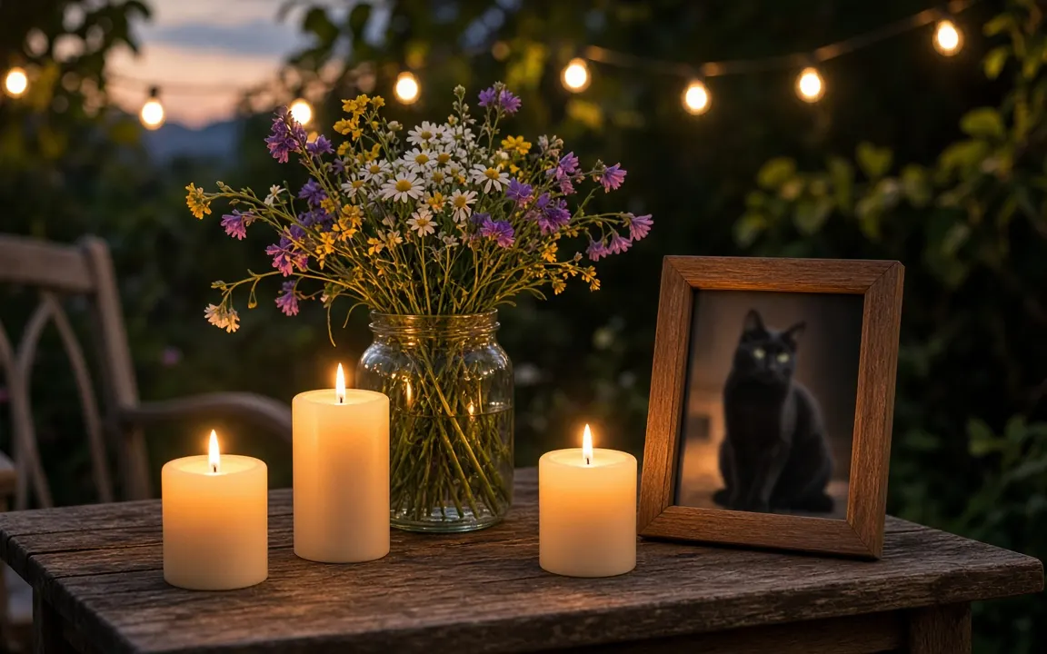 Plan a quiet farewell for your cat